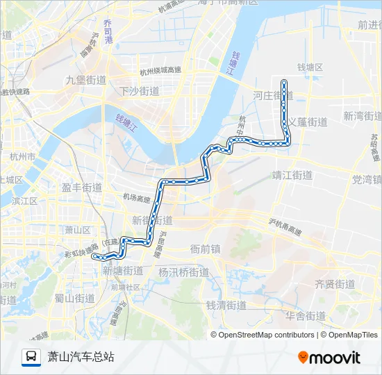 公交733路的线路图