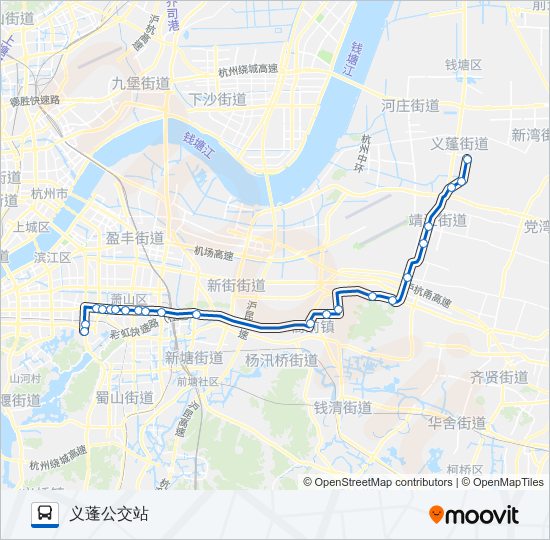 734路 bus Line Map