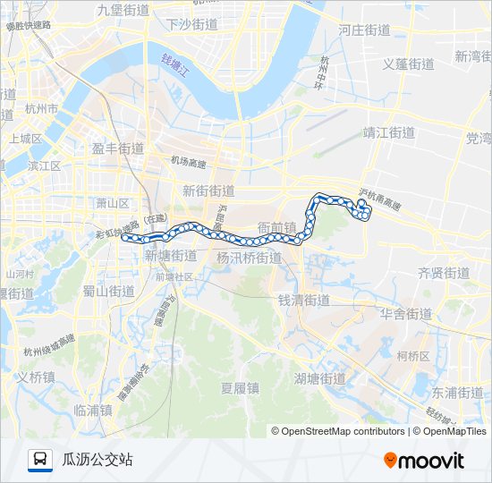 公交740路的线路图