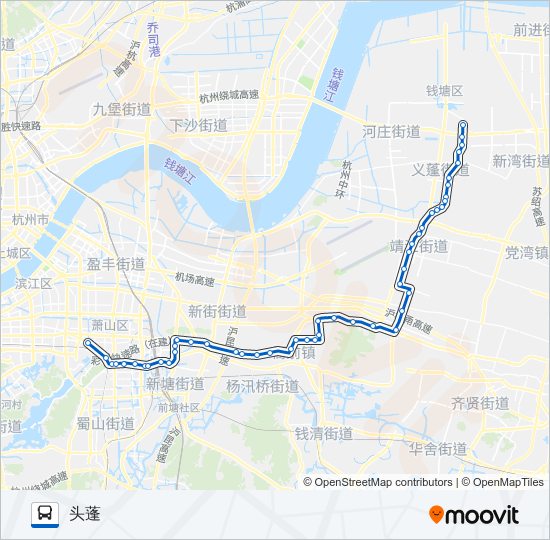 公交744路的线路图