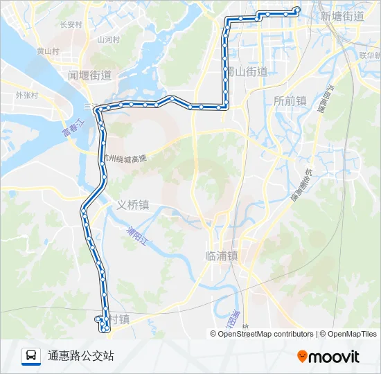 公交745路的线路图
