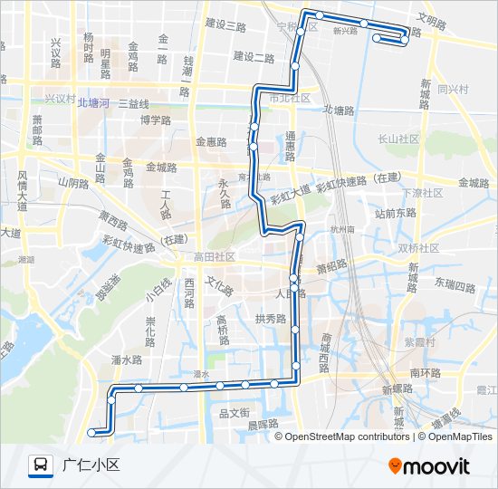 公交750路的线路图