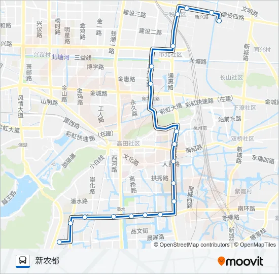 公交750路的线路图