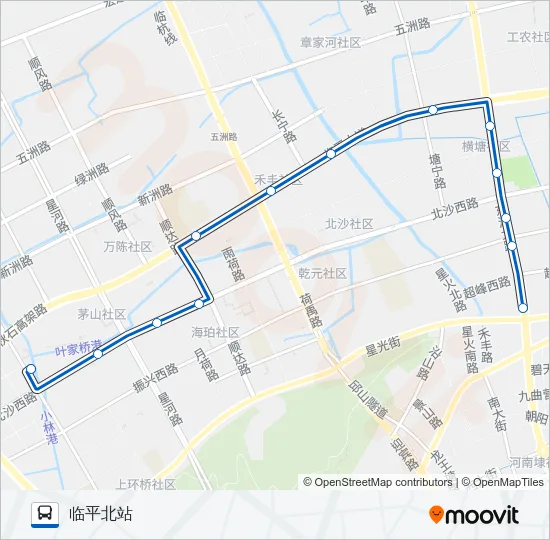 公交760A路的线路图