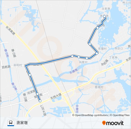 公交779D路的线路图