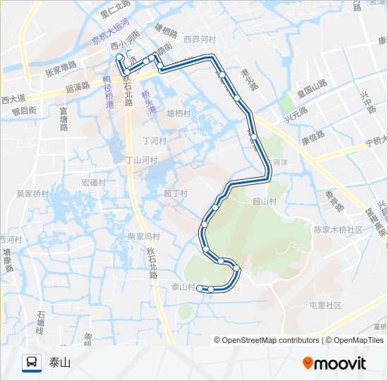 公交792路的线路图