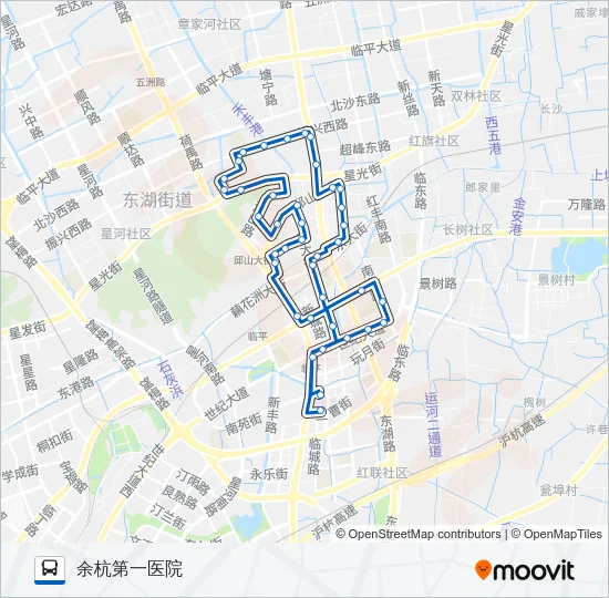 公交796A路的线路图