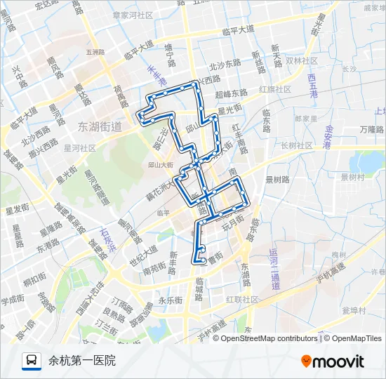 公交796B路的线路图