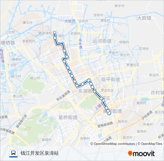 公交796路的线路图