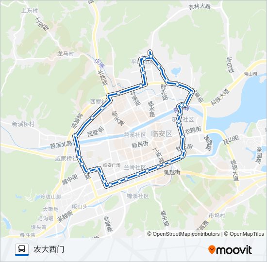 公交7外环路的线路图