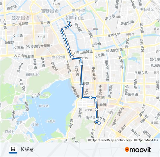 公交801路的线路图