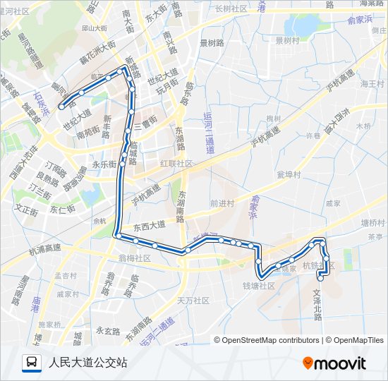 公交824路的线路图