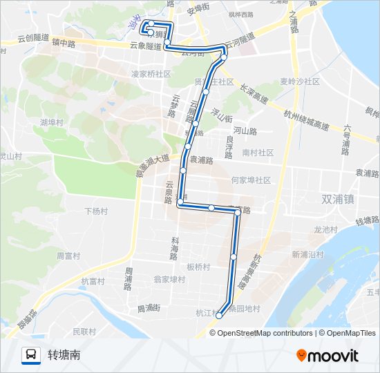 公交827路的线路图