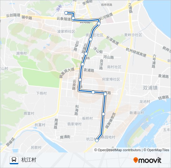 公交827路的线路图