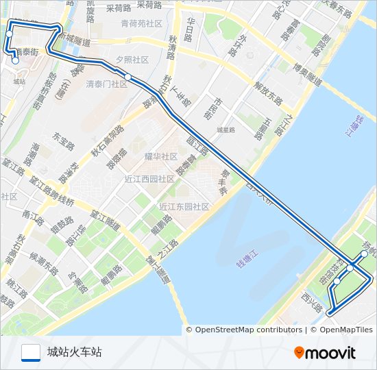 公交849路的线路图