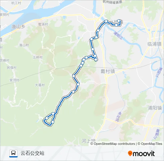 公交876路的线路图
