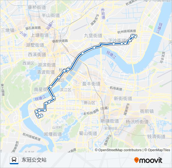公交901路的线路图