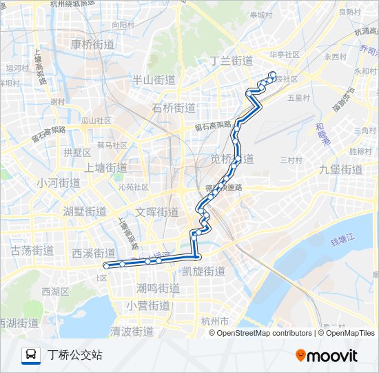 公交B支2路的线路图