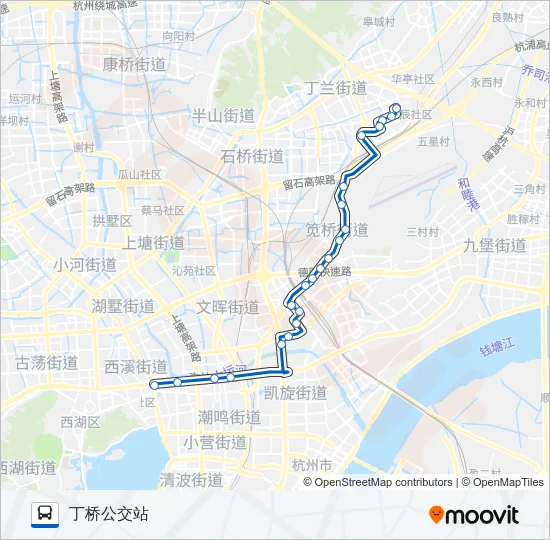 公交B支2路的线路图