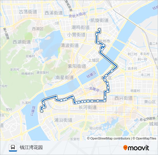 公交B支6路的线路图