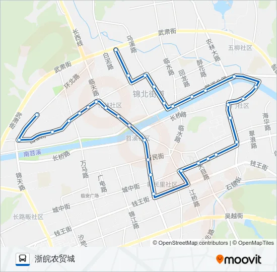 临安2路 Bus Line Map