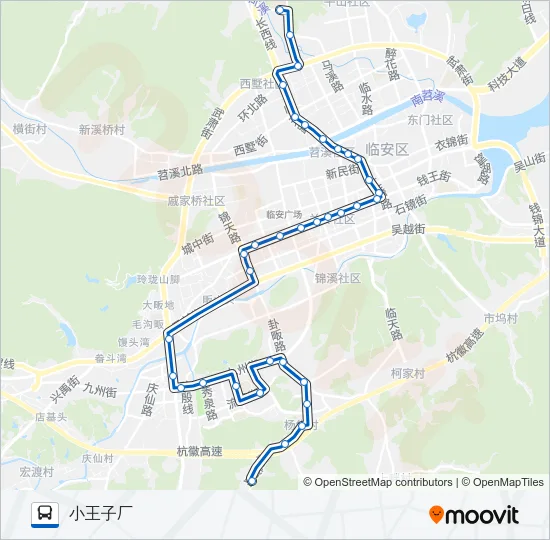 临安3路 Bus Line Map