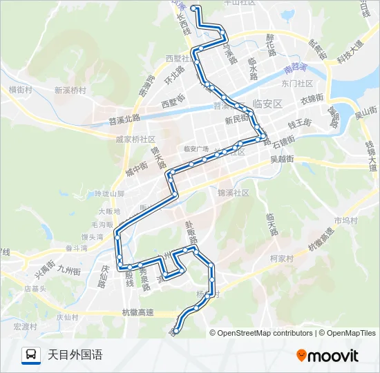 临安3路 Bus Line Map