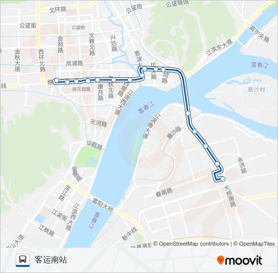 富阳5路 Bus Line Map