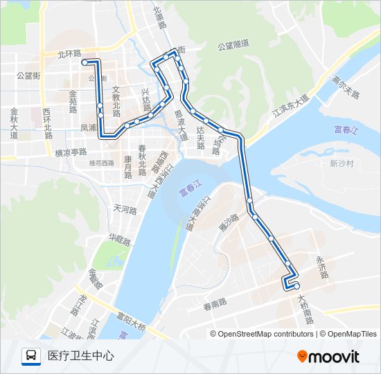 富阳6路 bus Line Map