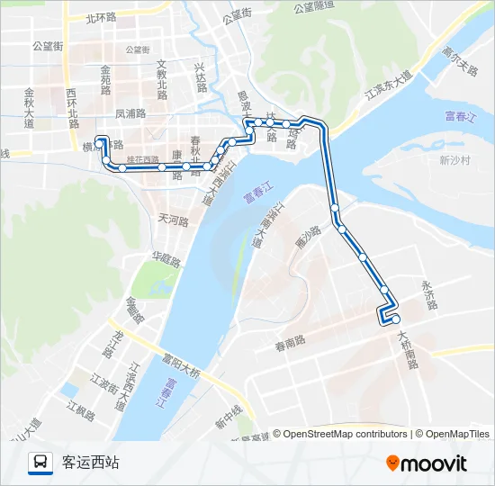 富阳7路 Bus Line Map