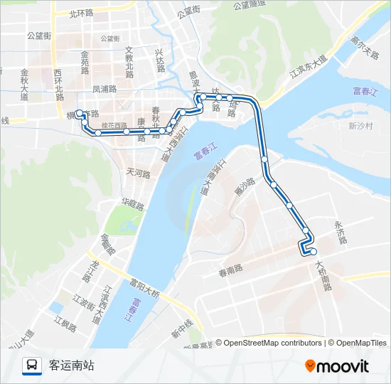 富阳7路 Bus Line Map