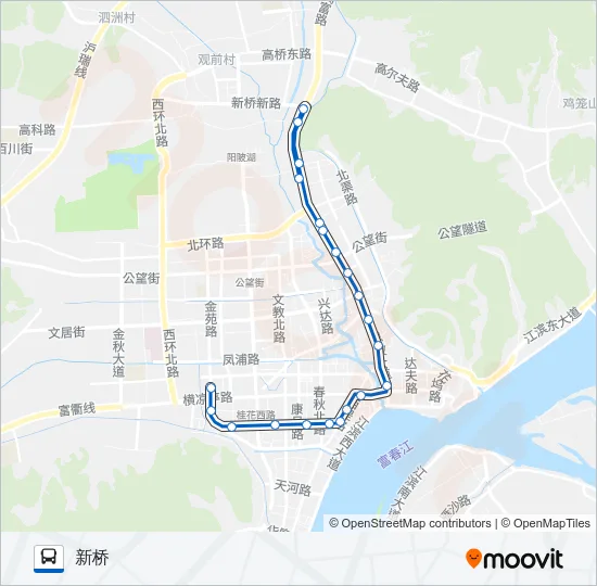 富阳9路 Bus Line Map