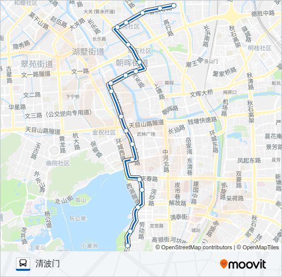 公交12区间路的线路图