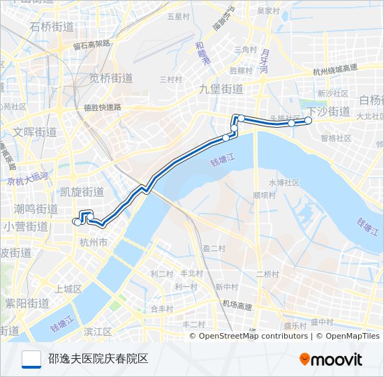 公交298区间路的线路图