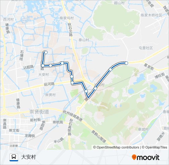 公交341区间路的线路图