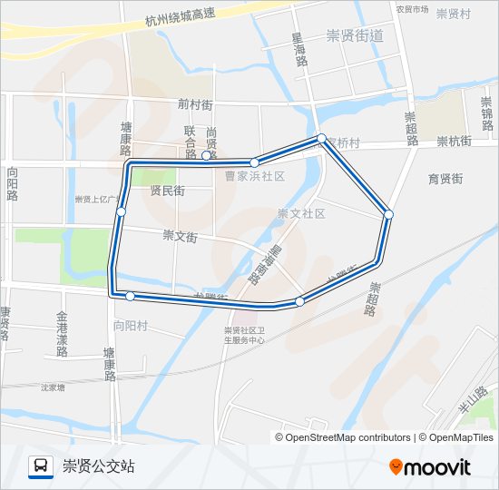 公交490A路的线路图