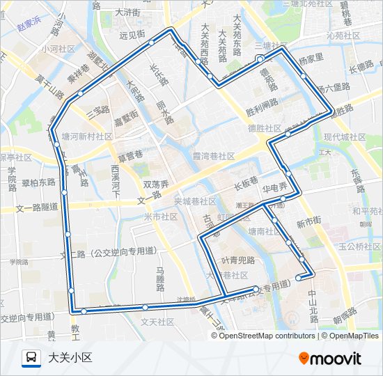 58路外环 bus Line Map