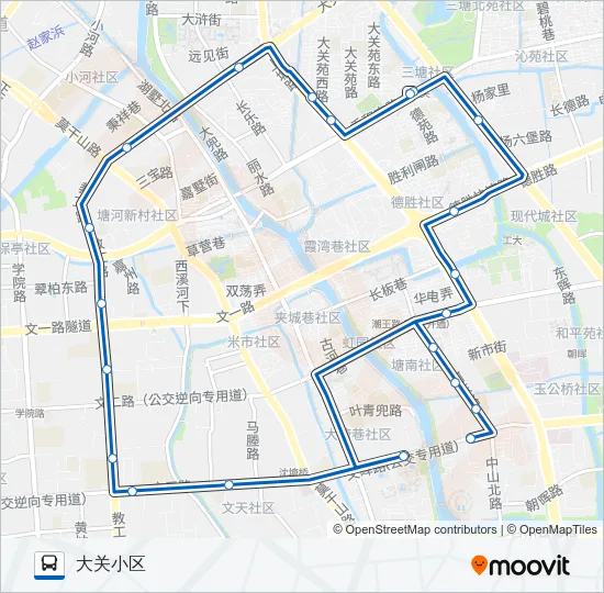 58路外环 Bus Line Map