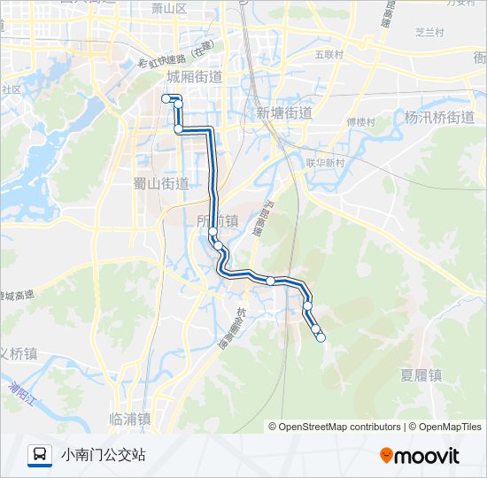 公交730区间路的线路图