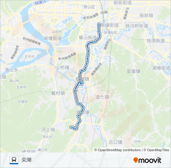 741尖湖 Bus Line Map
