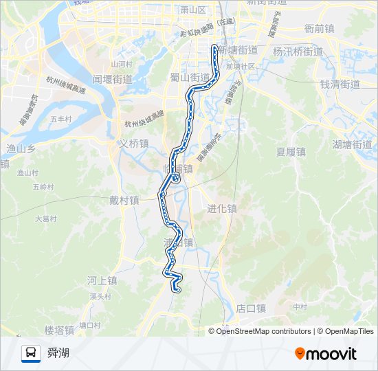 741舜湖 bus Line Map