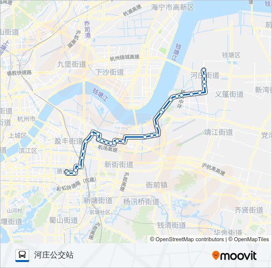 公交753区间路的线路图