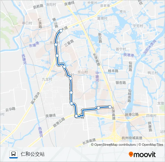公交779B路的线路图