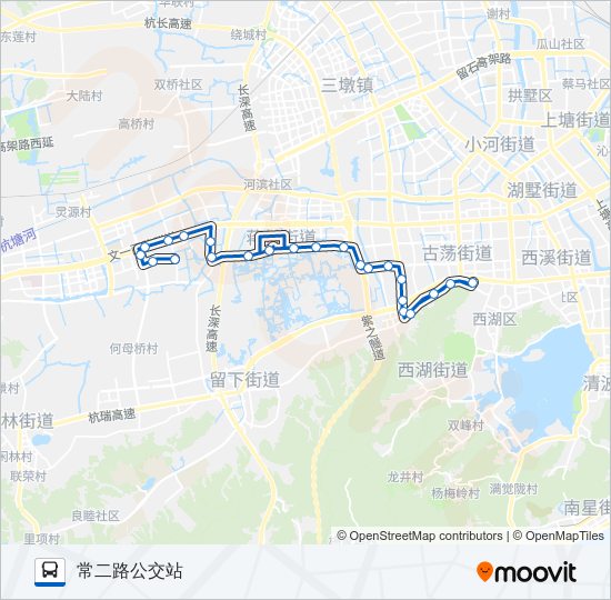 公交83区间路的线路图