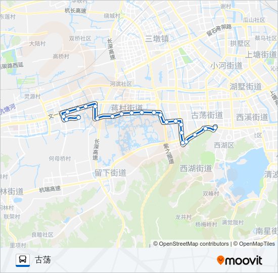 公交83区间路的线路图