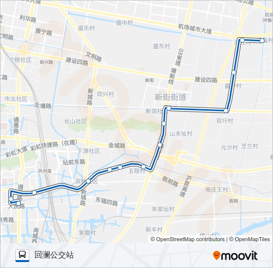 公交873区间路的线路图