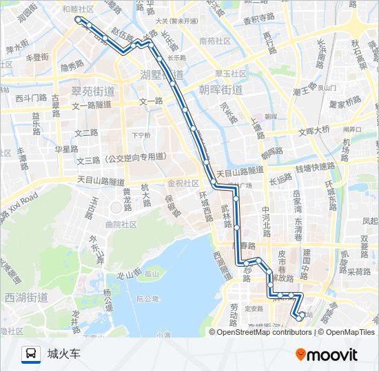 公交K155路的线路图