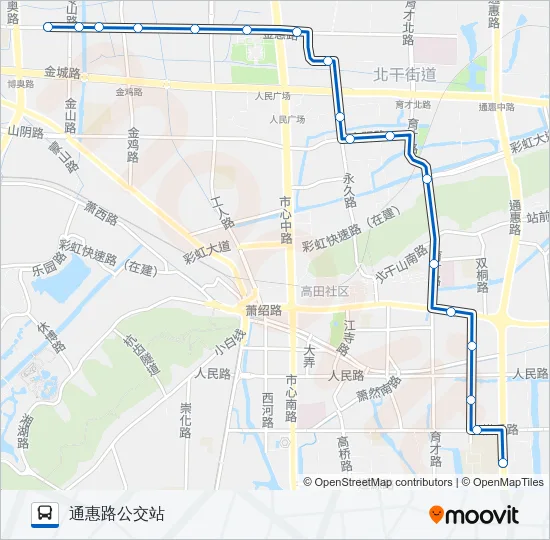 K713路 Bus Line Map