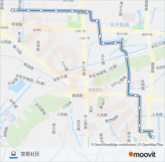 公交K713路的线路图