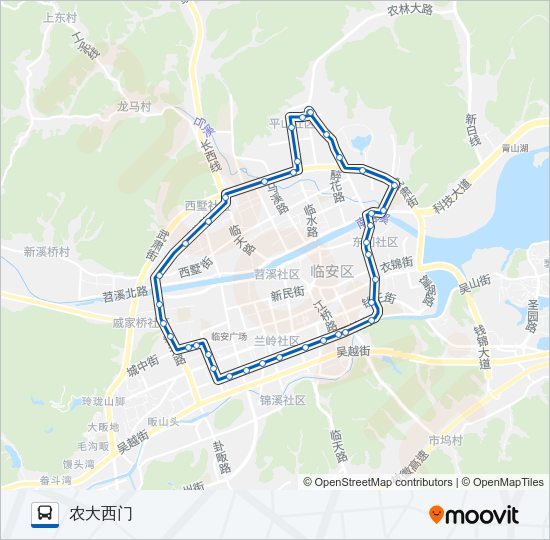 公交K7内环路的线路图